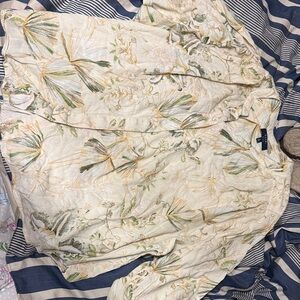 Kaari Blue Cream and Green Floral Top